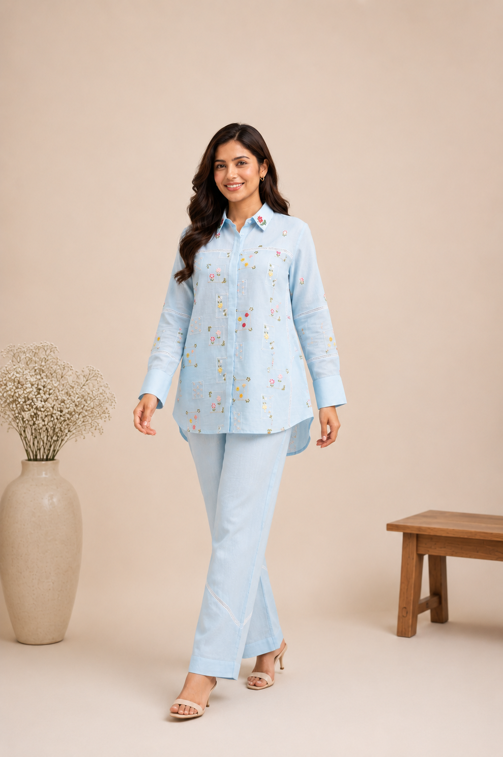 Mul Chanderi Coord Set