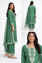 Green 3 piece suit
