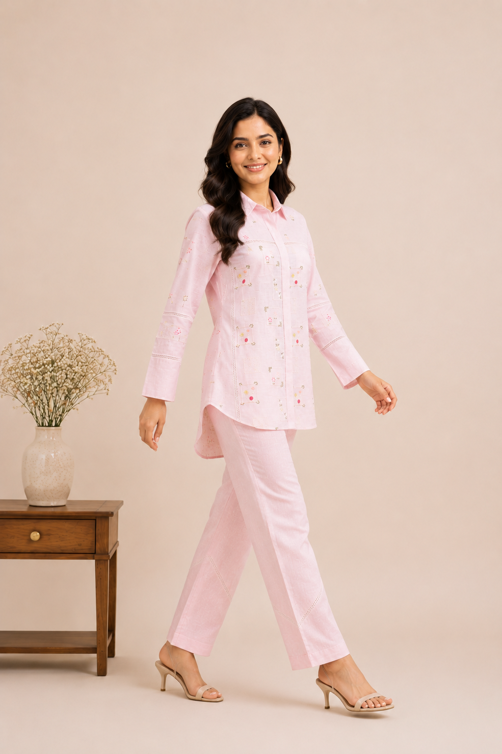 Mul Chanderi Coord Set