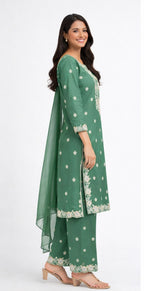 Green 3 piece suit