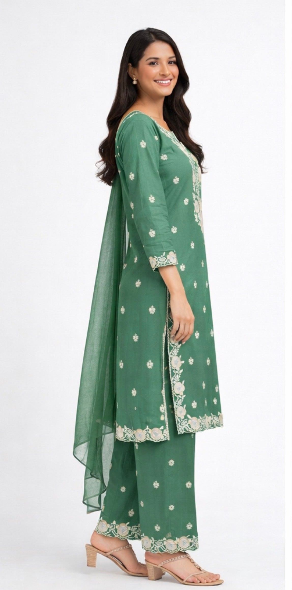 Green 3 piece suit