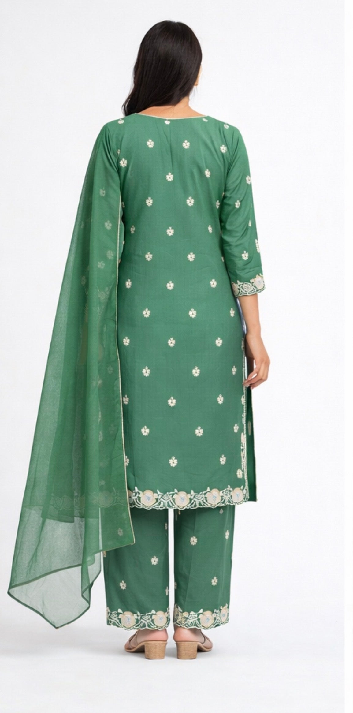 Green 3 piece suit