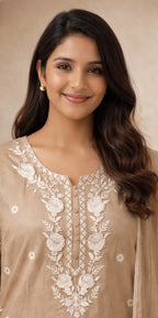 Beige 3 piece suit